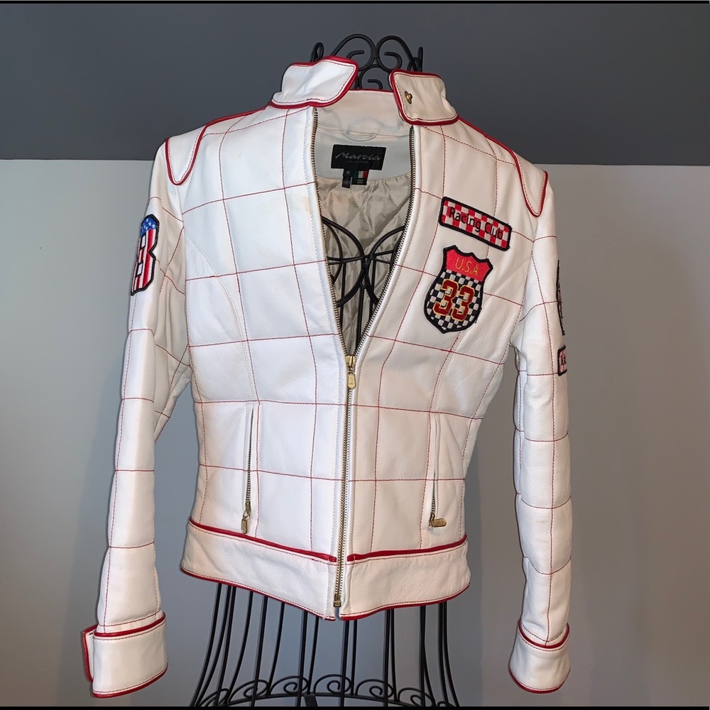 VINTAGE Italian Leather Racing Jacket